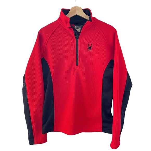 Spyder Other - Spyder Men’s Red & Black Outbound Fleece 1/2 Zip Jacket S Small